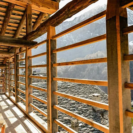 Tatil Evi Walser With Rock And Monte Rosa Views Alagna Valsesia